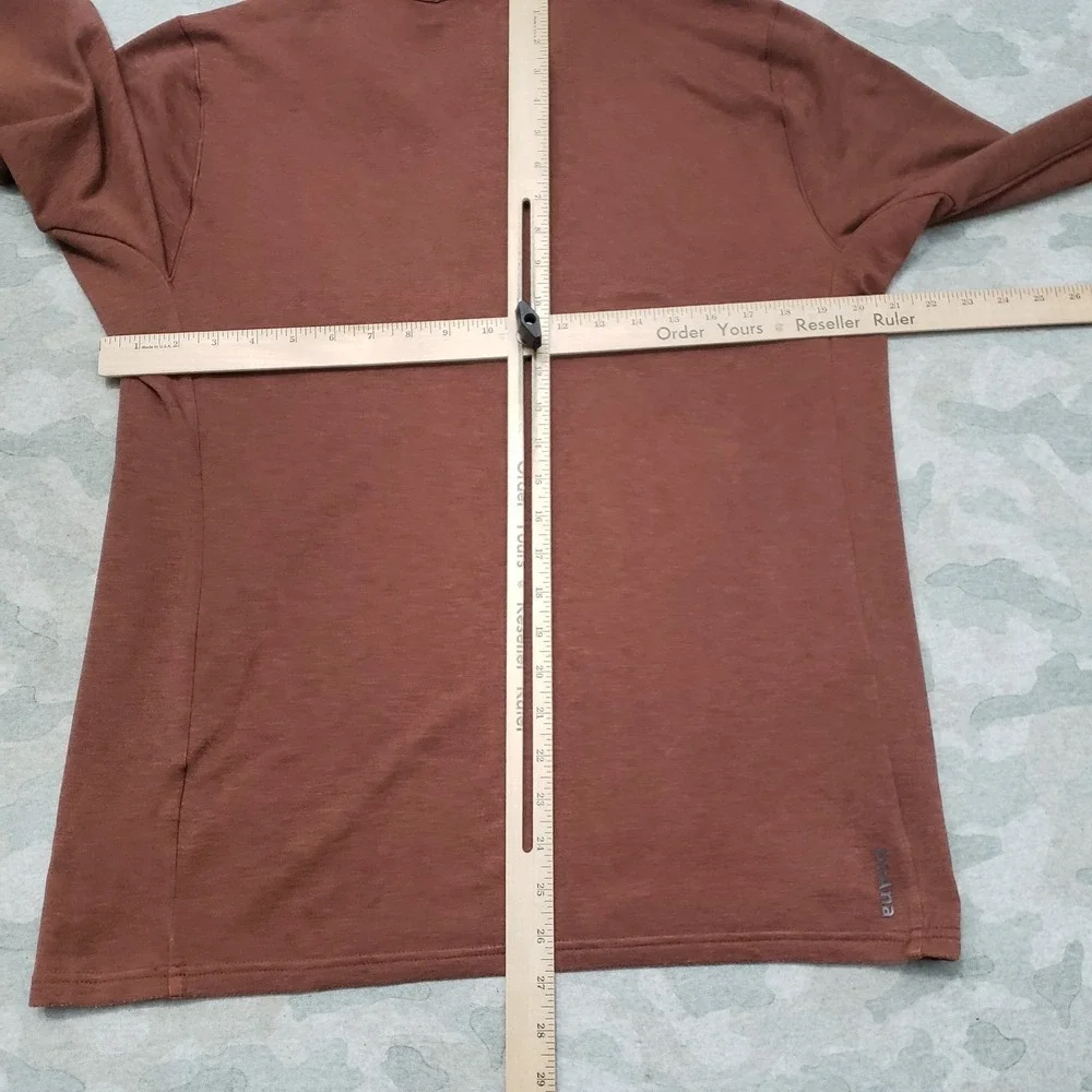Prana‎ Shirt Mens Medium Brown Quarter Zip Long Sleeve Outdoors